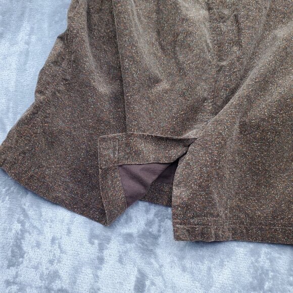 August Silk Womens Brown Polyester Straight Skirt Size 12 Fine Corduroy Western - Picture 7 of 10